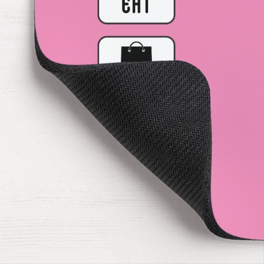 Sleep-Eat-Shop Wiederholen Lebenswahl Routine Mousepad (Ecke)