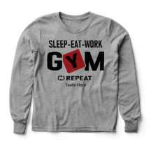 Sleep Eat Work Gym Repeat Typografie-Design