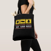 Sleep Essen Build Wiederholen Gebäude Blocksteine Tasche (Von Nahem)