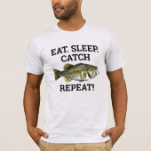 Sleep Fang Largemouth Bass Funny Fishing T-Shirt (Vorderseite)