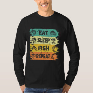 Sleep Fish Eat Lifestyle wiederholen T-Shirt