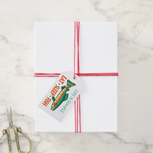 Sleep Fish - Funny Fishing Sprichwort Geschenkanhänger (Mit Garn)