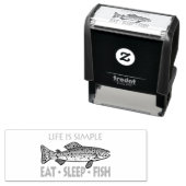 Sleep Fish - Funny Sprichwort Permastempel (Beispiel)