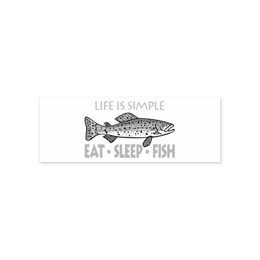 Sleep Fish - Funny Sprichwort Permastempel (Design)