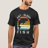 Sleep Fish wiederholen Liebe zum Fischfang T-Shirt (Vorderseite)