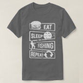 Sleep Fishing Repeat Angelfisch Fischer Fischer T-Shirt (Design vorne)