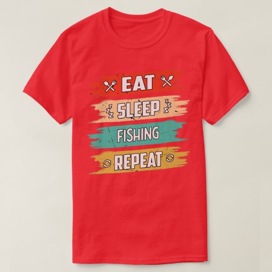 Sleep Fishing Repeat Fishing Premium T-Shirt (Design vorne)