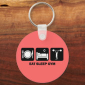 Sleep-Fitnessraum Schlüsselanhänger (Vorderseite)