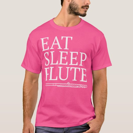 Sleep Flute Transverse Flute essen T-Shirt (Vorderseite)
