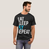 Sleep Fly wiederholen T-Shirt (Vorne ganz)