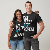Sleep Fly wiederholen T-Shirt (Unisex)