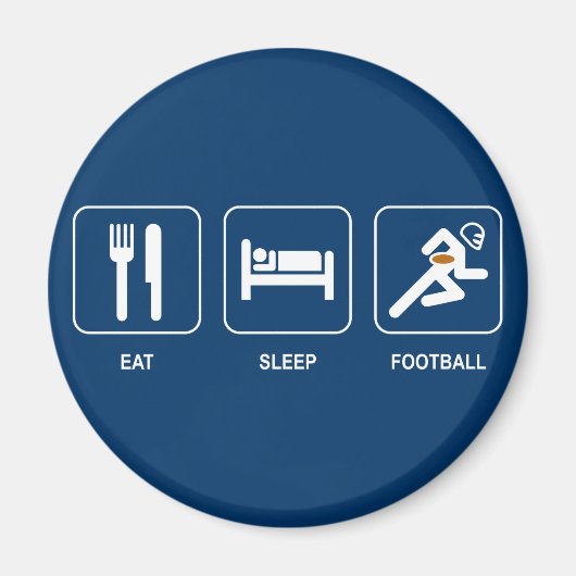 Sleep Football Magnet essen (Vorne)