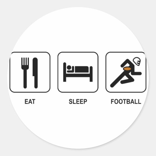 Sleep Football Sticker essen (Vorderseite)