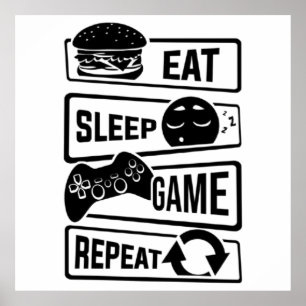 Sleep Game Repeat Poster essen