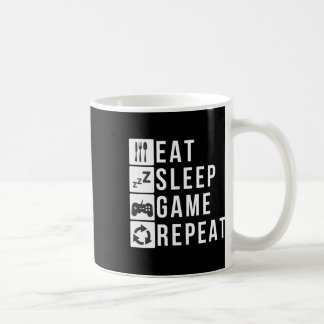 Sleep Game Repeat Video Game Shirt essen Kaffeetasse