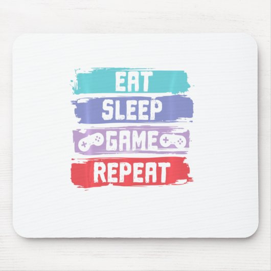 Sleep Game Repetiercontroller essen Mousepad (Vorne)