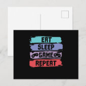 Sleep Game Repetiercontroller essen Postkarte (Vorne/Hinten)