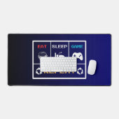 Sleep Game Wiederholung minimalistischer Schreibti Schreibtischunterlage (Tastatur & Maus)