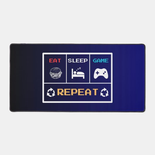 Sleep Game Wiederholung minimalistischer Schreibti Schreibtischunterlage (Vorderseite)