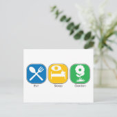 Sleep Garden essen Postkarte (Stehend Vorderseite)