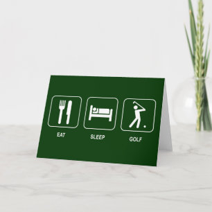 Sleep Golf Card essen Karte