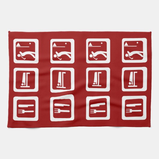 Sleep Golf essen - Jede Farbe Handtuch (Horizontal)