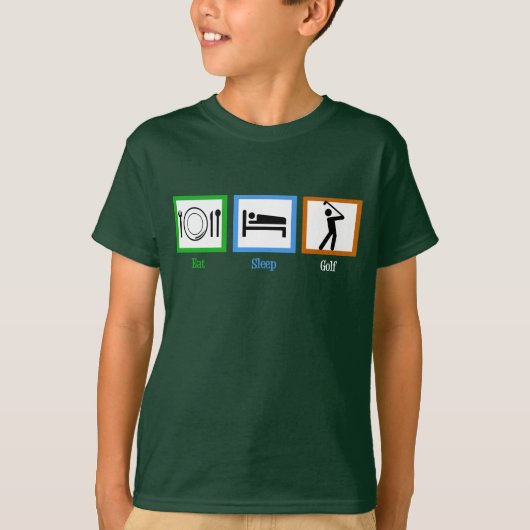 Sleep Golf Funny Golf Kinder Golfer T-Shirt (Vorderseite)