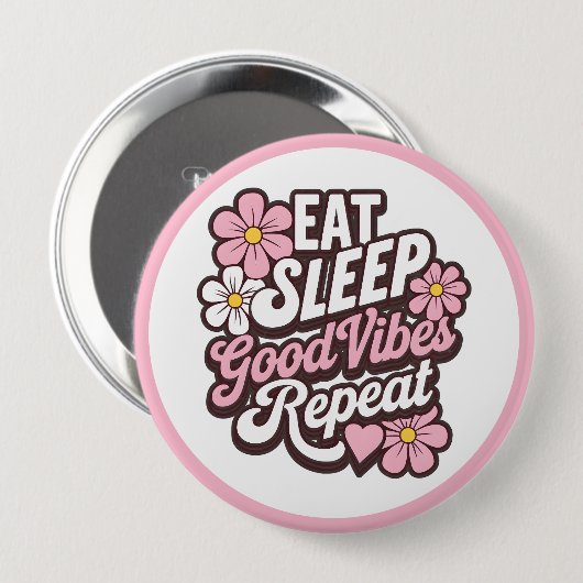 Sleep Good Vibes wiederholen Button (Vorne & Hinten)