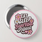 Sleep Good Vibes wiederholen Button (Vorne & Hinten)