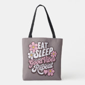 Sleep Good Vibes wiederholen Tasche (Rückseite)