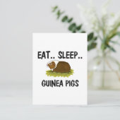 Sleep GUINEA SCHEINEN essen Postkarte (Stehend Vorderseite)
