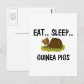 Sleep GUINEA SCHEINEN essen Postkarte (Vorne/Hinten)