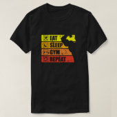 Sleep Gym Eat Repeat Cool Classic T - Shirt (Design vorne)