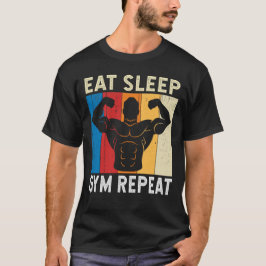 Sleep Gym Eat Repeat Spaß Gym Fitness Workout T-Shirt