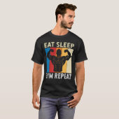 Sleep Gym Eat Repeat Spaß Gym Fitness Workout T-Shirt (Vorne ganz)