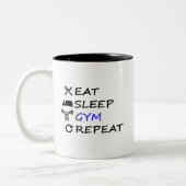 Sleep Gym wiederholen Zweifarbige Tasse (Links)
