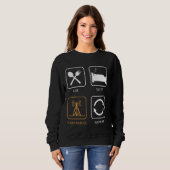 Sleep Ham Radio Repeat essen - Ham Radio Antenna Sweatshirt (Vorne ganz)