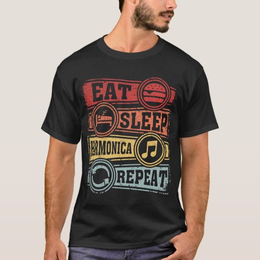 Sleep harmonica wiederholen T-Shirt (Vorderseite)