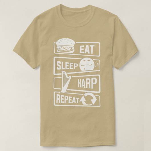 Sleep Harp Repeat Harp String Instrument (2) T-Shirt (Design vorne)