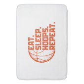 Sleep Hoops wiederholen Basketball Funny Quotes es Badematte (Vorderseite Vertikal)