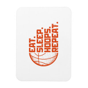 Sleep Hoops wiederholen Basketball Funny Quotes es Magnet
