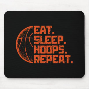 Sleep Hoops wiederholen Basketball Funny Quotes es Mousepad