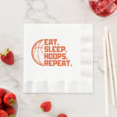 Sleep Hoops wiederholen Basketball Funny Quotes es Serviette (Beispiel)