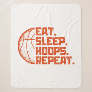 Sleep Hoops wiederholen Basketball Funny Quotes es Sherpadecke