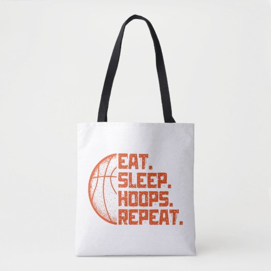 Sleep Hoops wiederholen Basketball Funny Quotes es Tasche (Vorderseite)