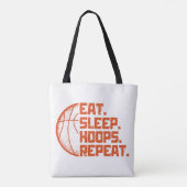 Sleep Hoops wiederholen Basketball Funny Quotes es Tasche (Rückseite)