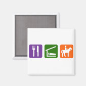 Sleep Horseback Reiten Magnet (Vorderseite/Rückseite)