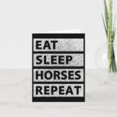 Sleep Horses Eat Repeat Reitsport Karte (Vorderseite)