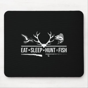 Sleep Hunt Fish Funny Junting Grafik Mousepad