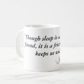 Sleep Inomnia besten Freund Ironie Zitat Jules Ver Kaffeetasse (Vorderseite Links)